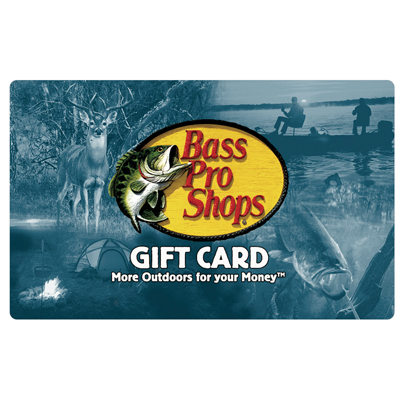 BASS PRO SHOPS<sup>&reg;</sup> $25 Gift Card - Use this gift card for all of your outdoor recreation needs.