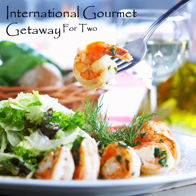 INTERNATIONAL GOURMET GETAWAY - Experience the pleasures, charm and sophistication of some of the world’s finest luxury boutique hotels and gourmet restaurants on an International Gourmet Getaway. Each getaway includes beautifully situated accommodations for two plus the chance to experience the finest local food and wines for each spectacular region. Airfare not included.