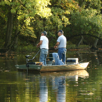 JON BOAT - Perfect for hunting, fishing, or trolling, this 15-foot Jon Boat includes a 15HP motor and trailer.  
